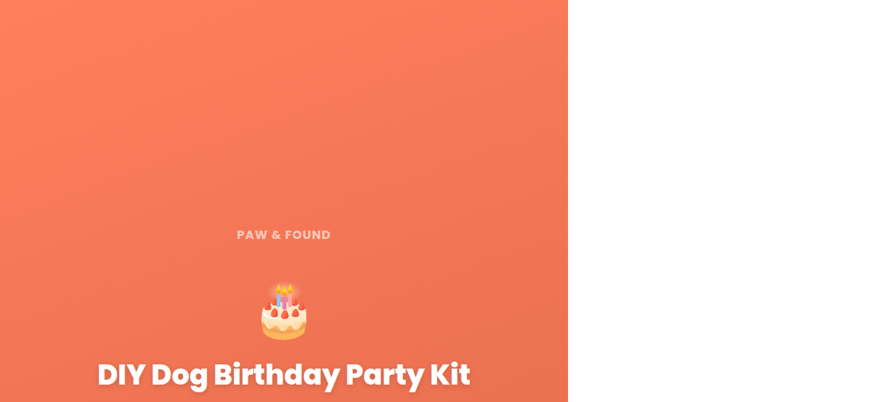 DIY Dog Birthday Party Kit