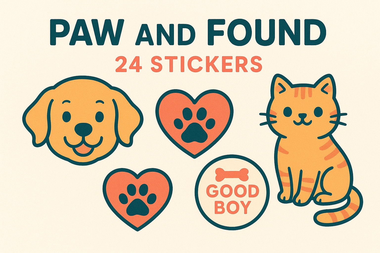 Paw & Found Digital Sticker Pack